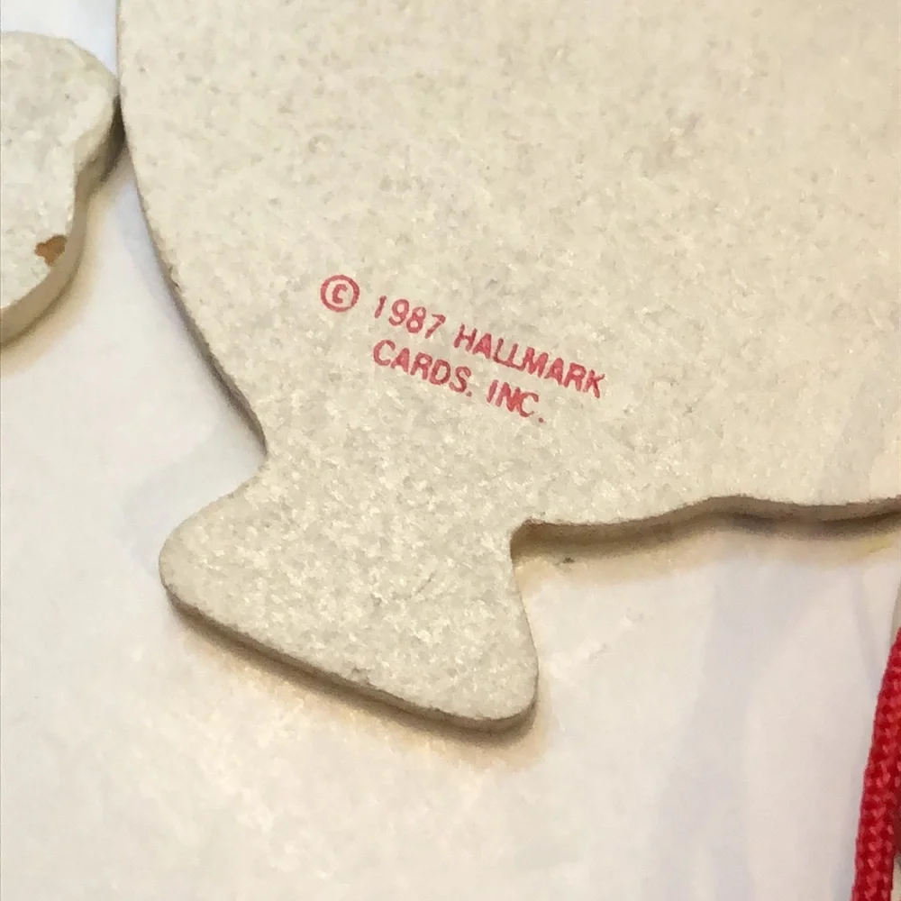 Wooden ornaments Wooden Hallmark Mailable Ornaments 1987